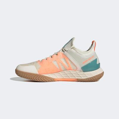Adidas Womens Adizero Ubersonic 4 Parley Tennis Shoes - Off White/Beam Orange