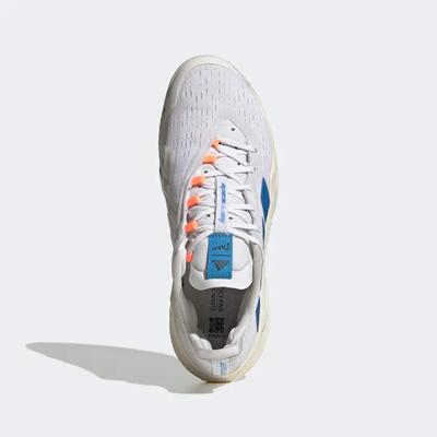 Adidas Mens Barricade Tennis Shoes - Cloud White/Pulse Blue