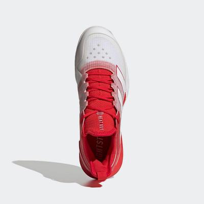 Adidas Mens Adizero Ubersonic 4 Tennis Shoes - Vivid Red / Cloud White - main image