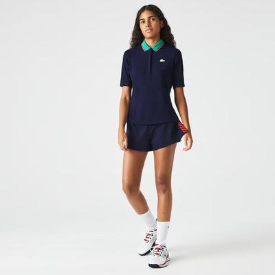 Lacoste Womens Sport Thermo-Regulating Pique Polo - Navy/Green