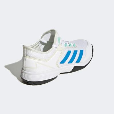 Adidas Kids Adizero Ubersonic 4 Tennis Shoes - Cloud White/Pulse Blue