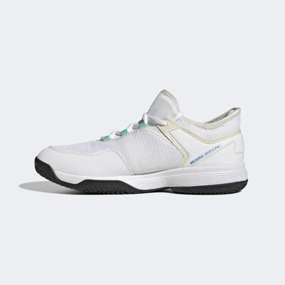 Adidas Kids Adizero Ubersonic 4 Tennis Shoes - Cloud White/Pulse Blue