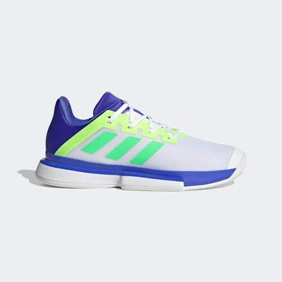 Adidas Mens SoleMatch Bounce Tennis Shoes - Sonic Ink/Signal Green - main image