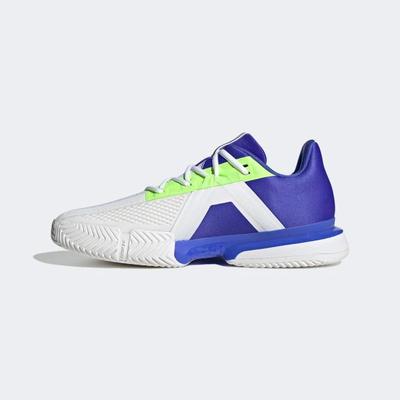 Adidas Mens SoleMatch Bounce Tennis Shoes - Sonic Ink/Signal Green - main image