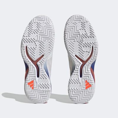 Adidas Mens Adizero Cybersonic Tennis Shoes - Cloud White/Solar Red - main image