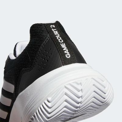 Adidas Womens GameCourt 2.0 Tennis Shoes - Core Black/Cloud White