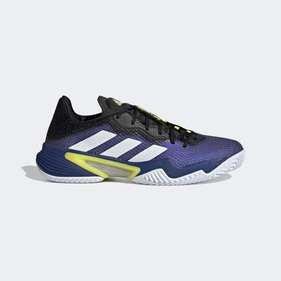 Adidas Mens Barricade Tennis Shoes - Blue Metallic/Acid Yellow