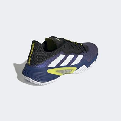 Adidas Mens Barricade Tennis Shoes - Blue Metallic/Acid Yellow