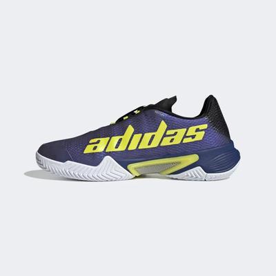 Adidas Mens Barricade Tennis Shoes - Blue Metallic/Acid Yellow - main image