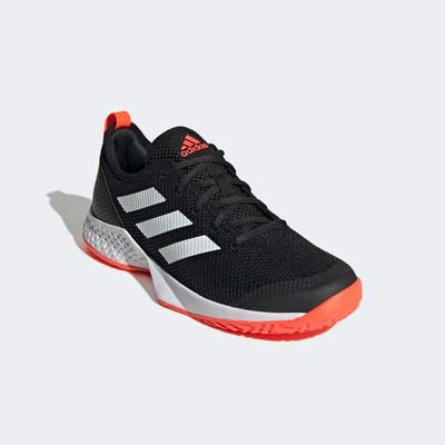 Adidas Mens Court Control Tennis Shoes - Core Black/Solar Red - main image