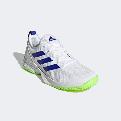 Adidas Mens Court Control Tennis Shoes - Cloud White/Signal Green - main image