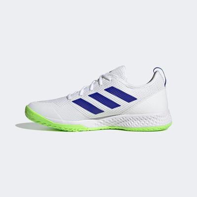 Adidas Mens Court Control Tennis Shoes - Cloud White/Signal Green - main image