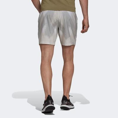 Adidas Mens Printed 7-Inch Tennis Shorts - White - main image