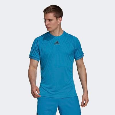 Adidas Mens Freelift Tennis T-Shirt - Sonic Aqua - main image