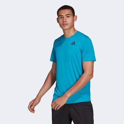 Adidas Mens Club Tennis 3-Stripes Club Tee - Sonic Aqua