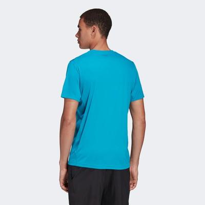 Adidas Mens Club Tennis 3-Stripes Club Tee - Sonic Aqua