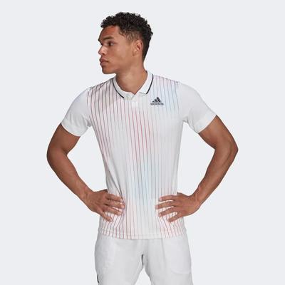 Adidas Mens Melbourne Freelift Tennis Polo - White