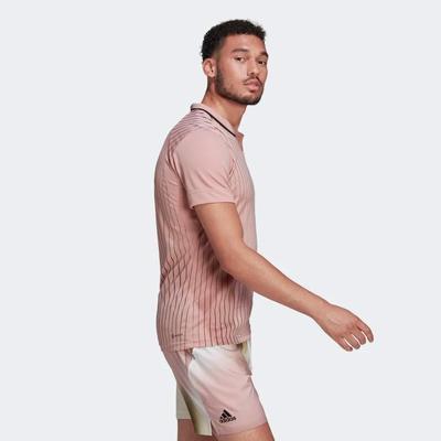Adidas Mens Melbourne Freelift Tennis Polo - Wonder Mauve