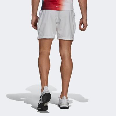 Adidas Mens Melbourne Ergo 7-inch Tennis Shorts - White
