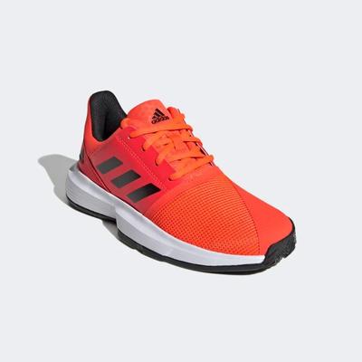 Adidas Kids CourtJam XJ Tennis Shoes - Solar Red - main image