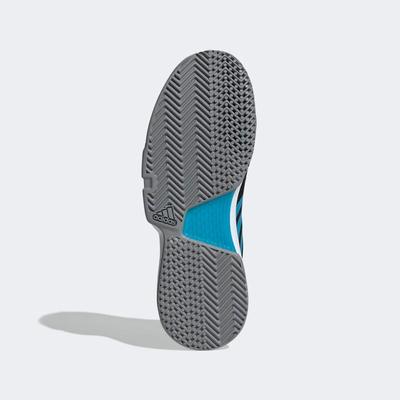 Adidas Mens CourtJam Bounce Tennis Shoes - Core Black/Sonic Aqua - main image