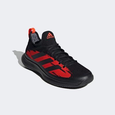 Adidas Mens Defiant Generation Tennis Shoes - Black/Solar Red - main image