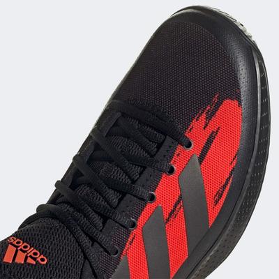 Adidas Mens Defiant Generation Tennis Shoes - Black/Solar Red - main image
