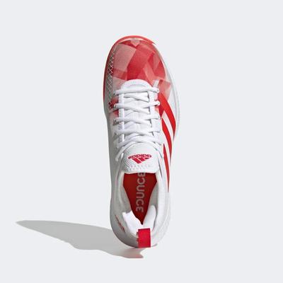 Adidas Mens Defiant Generation Tennis Shoes - Cloud White/Red