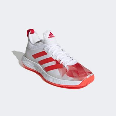 Adidas Mens Defiant Generation Tennis Shoes - Cloud White/Red - main image