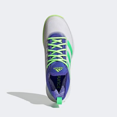 Adidas Mens Defiant Generation Tennis Shoes - White/Green/Blue - main image