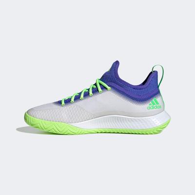 Adidas Mens Defiant Generation Tennis Shoes - White/Green/Blue - main image