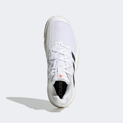 Adidas Mens SoleMatch Bounce Tennis Shoes - White/Black - main image