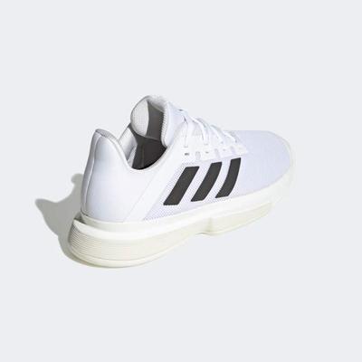 Adidas Mens SoleMatch Bounce Tennis Shoes - White/Black - main image