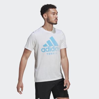 Adidas Mens Aeroready Graphic Tee - White