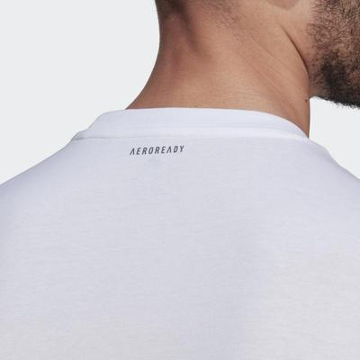 Adidas Mens Aeroready Graphic Tee - White