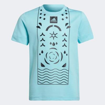 Adidas Boys Paris Tennis Tee - Pulse Aqua