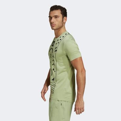 Adidas Mens Paris FreeLift Tee - Magic Lime - main image