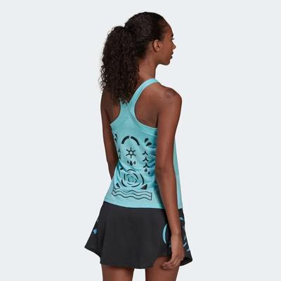 Adidas Womens Paris Y-Tank - Pulse Aqua/Black