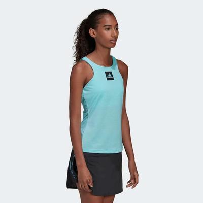 Adidas Womens Paris Y-Tank - Pulse Aqua/Black