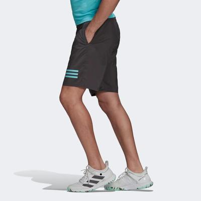 Adidas Mens Club 3-Stripes Tennis Shorts - Grey Six/Pulse Aqua - main image