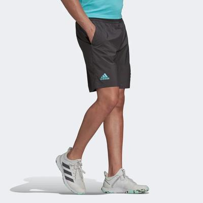 Adidas Mens Club 3-Stripes Tennis Shorts - Grey Six/Pulse Aqua - main image