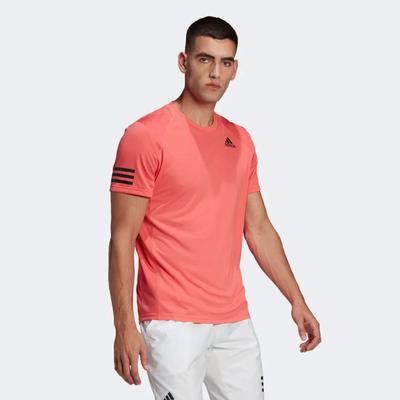 Adidas Mens Club Tennis 3-Stripes Club Tee - Semi Turbo