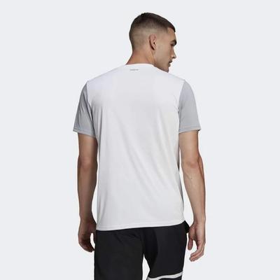 Adidas Mens Club T-Shirt - White/Halo Silver - main image