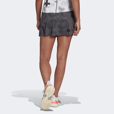 Adidas Womens Club Graphic Skort - Grey Six/Acid Red - main image