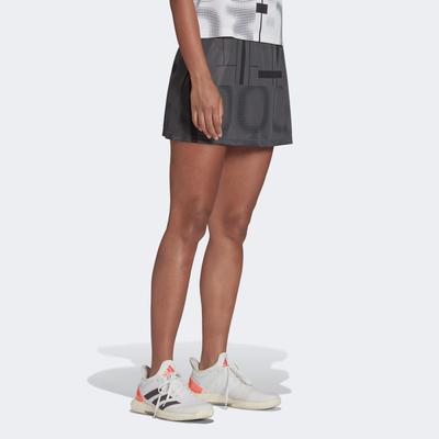 Adidas Womens Club Graphic Skort - Grey Six/Acid Red - main image