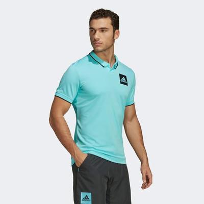 Adidas Mens Freelift Paris Polo - Pulse Aqua