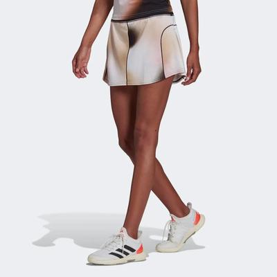 Adidas Womens Melbourne Printed Tennis Skirt - White/Wonder Mauve - main image