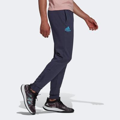 Adidas Mens Graphic Tennis Pants - Shadow Navy