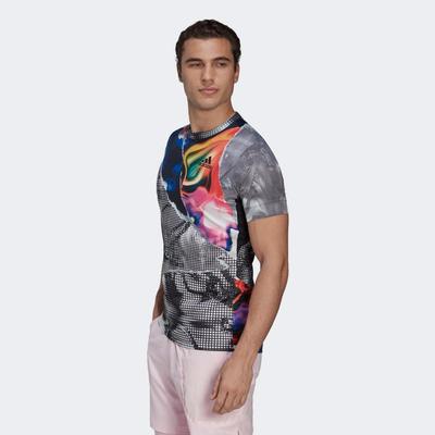 Adidas Mens U.S. Series Printed FreeLift T-Shirt - Multicoloured