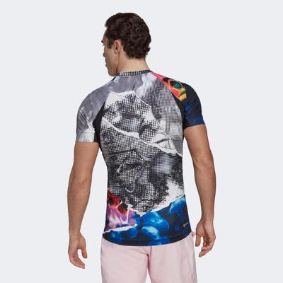 Adidas Mens U.S. Series Printed FreeLift T-Shirt - Multicoloured